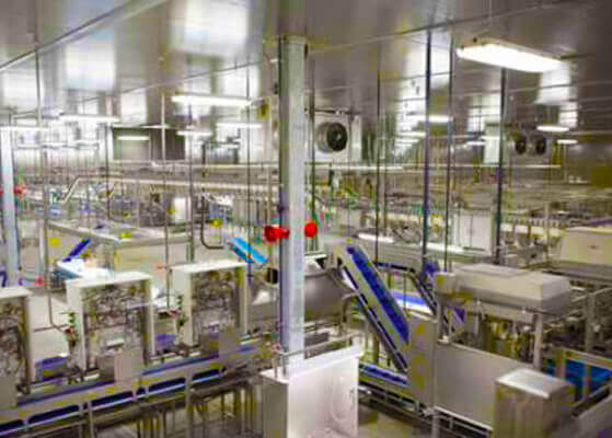 View inside of the Farbest turkey processing plant