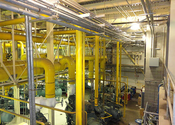 Equipment and overall view of the new package forming room installed at the Unilever facility 