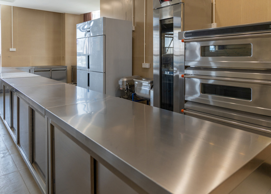 View inside of a school kitchen