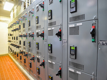 View of a large electrical system at a client facility