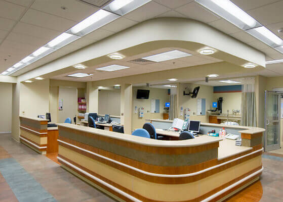 Entrance of the Parkview Ortho Hospital in Indiana 