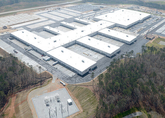 Aerial view of the 1.2 million square foot UPS facility in Atlanta