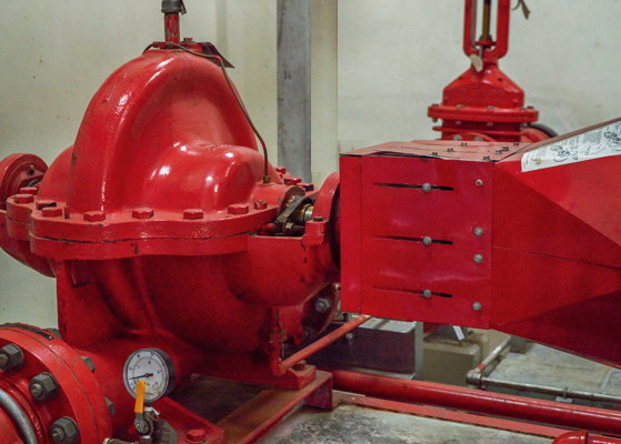 Fire protection equipment installed at the Tesla Sparks, Nevada facility