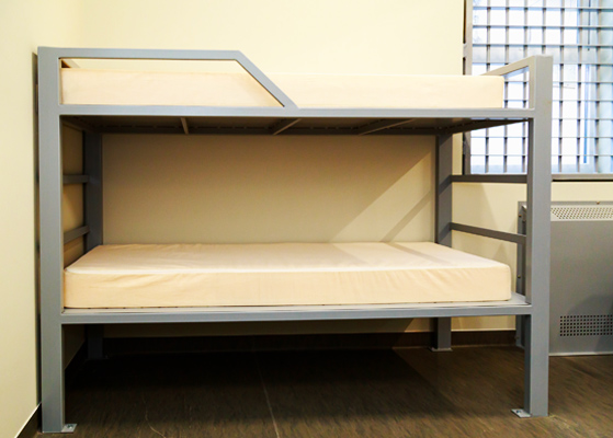 View inside of a prison cell