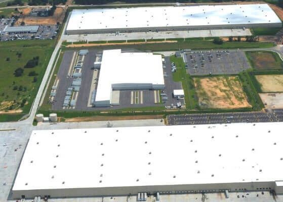 Aerial view of Walmart's distribution center in Davenport, Florida