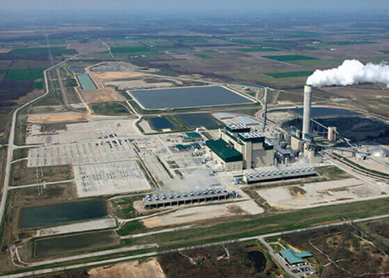 Aerial view of the Prairie State neergy Campus in Lively Grove Illinois